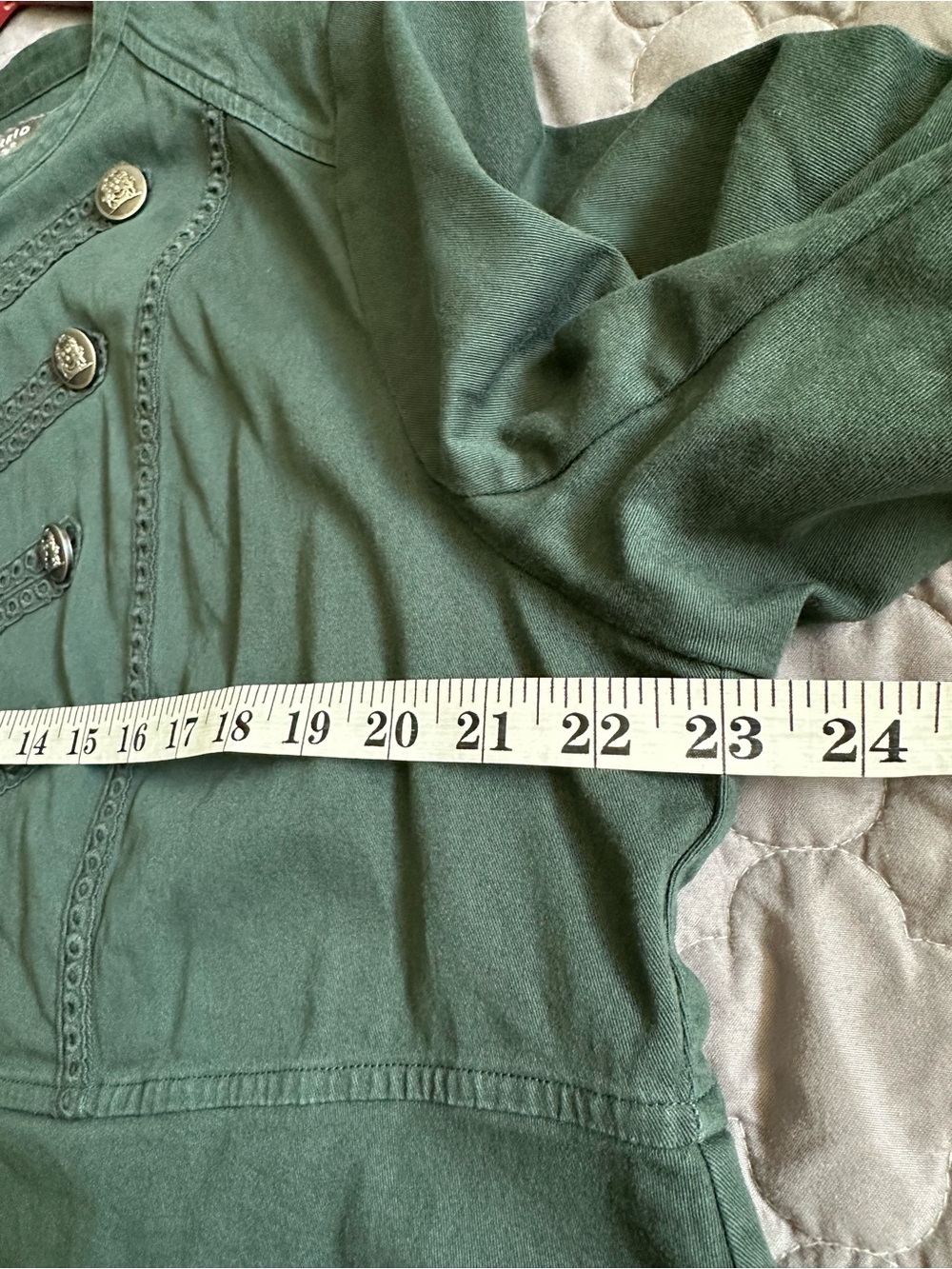 TORRID forest green military-inspired buttoned jacket - Picture 7 of 8